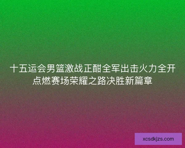 十五运会男篮激战正酣全军出击火力全开点燃赛场荣耀之路决胜新篇章