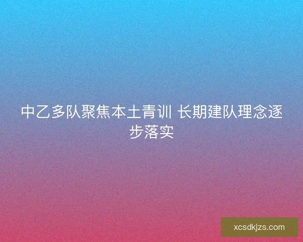 中乙多队聚焦本土青训 长期建队理念逐步落实 中乙多队聚焦本土青训 长期建队理念逐步落实